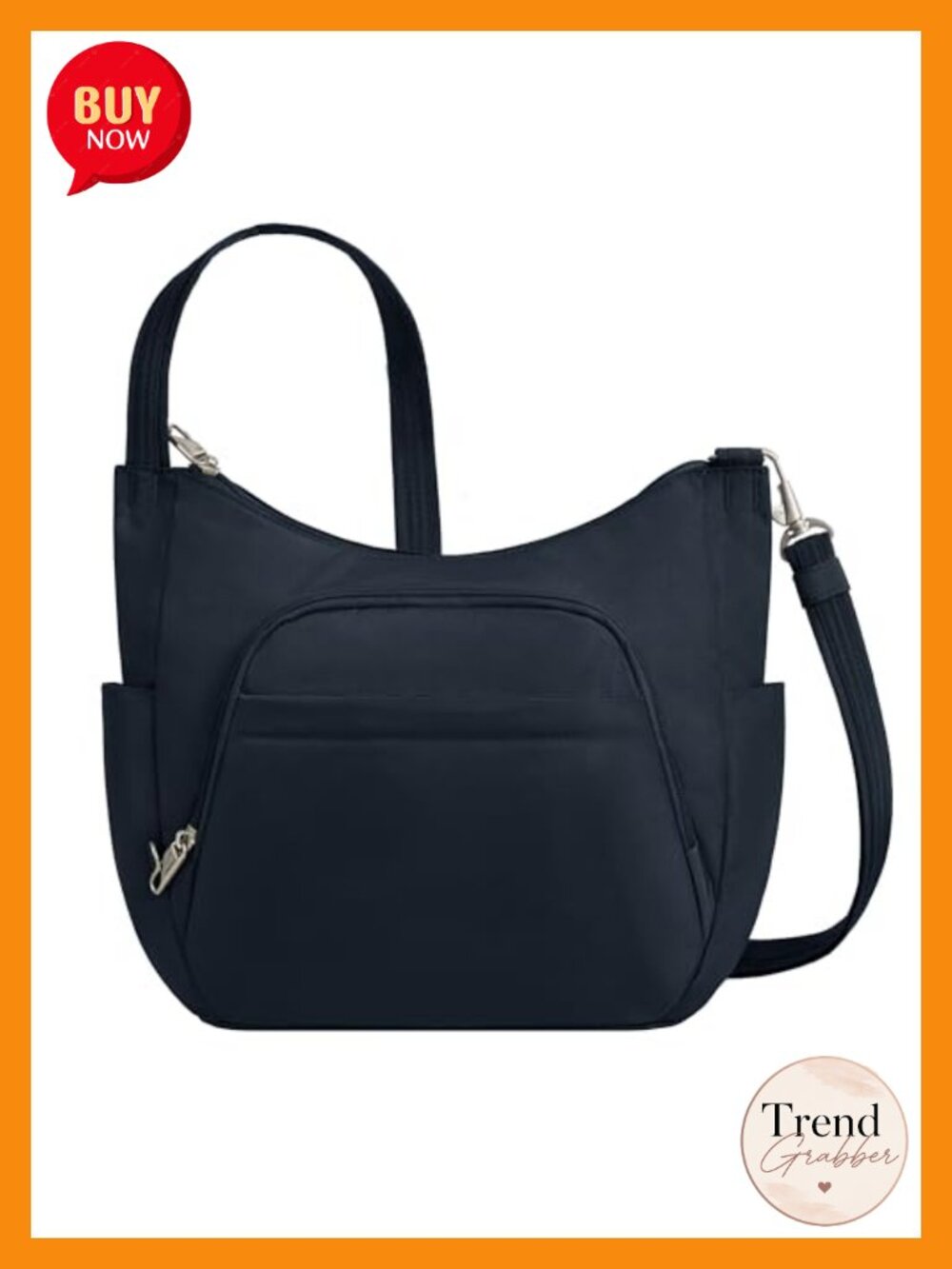 Anti-Theft Crossbody Bucket Bag Slash-Resistant RFID Travel Purse